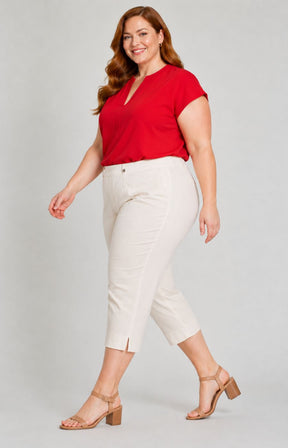 Robell Crop Trousers | Cream  