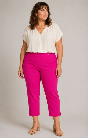 Robell Crop Trousers | Fuchsia 