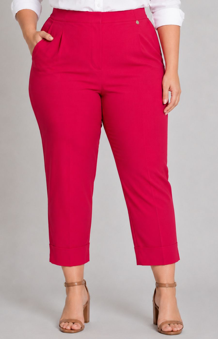 Robell Crop Trousers | Hot Pink 
