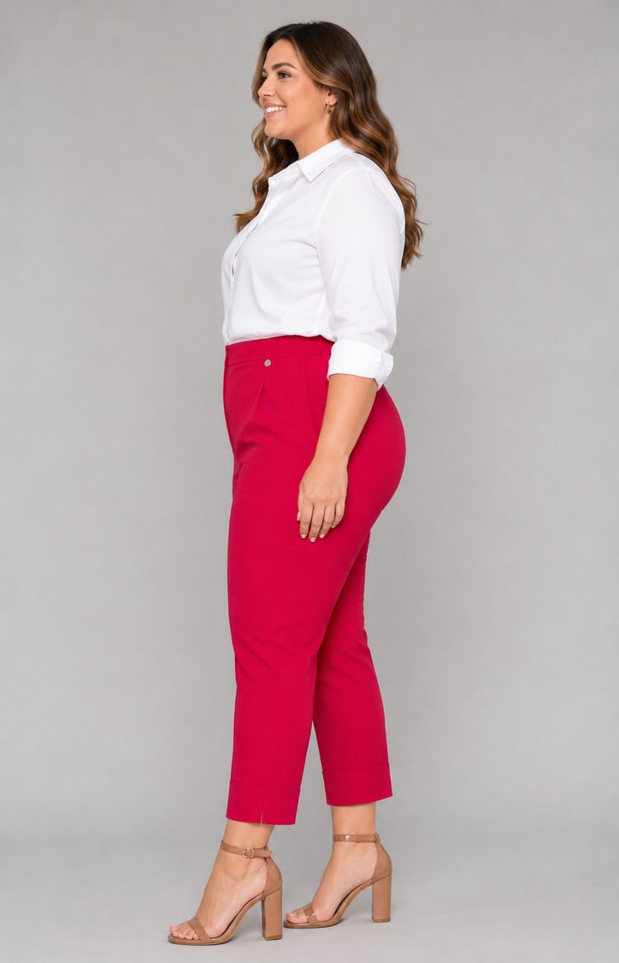 Robell Crop Trousers | Hot Pink 