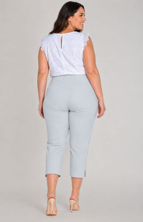 Robell Crop Trousers | Light Grey 