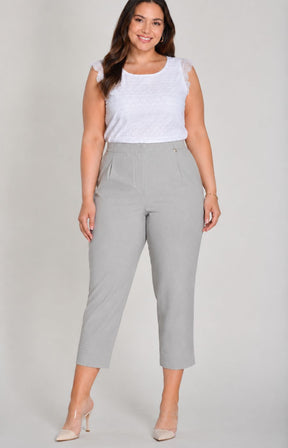 Robell Crop Trousers | Light Grey 