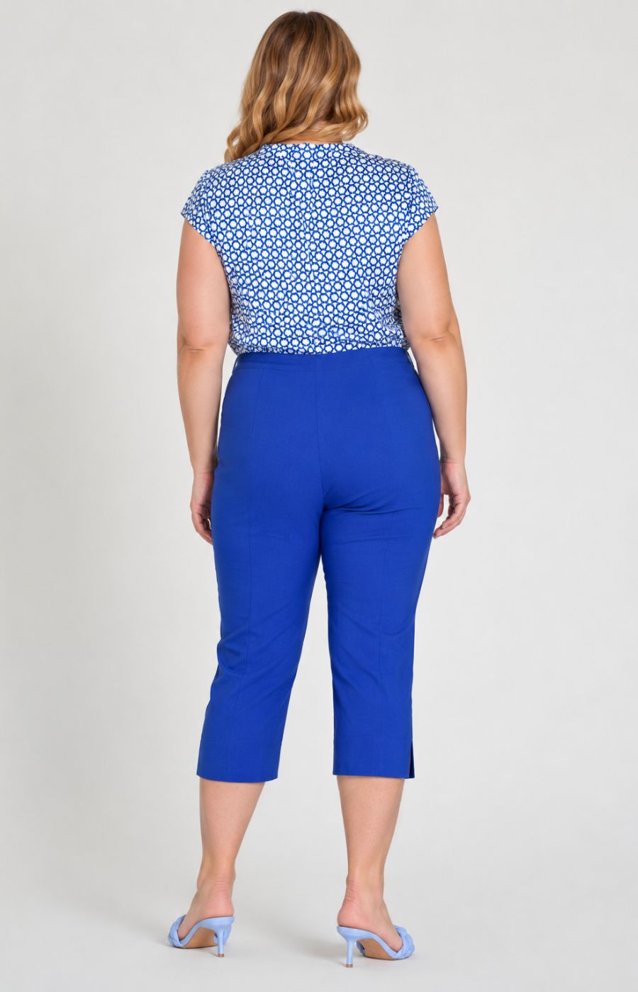 Robell Crop Trousers | Royal Blue 