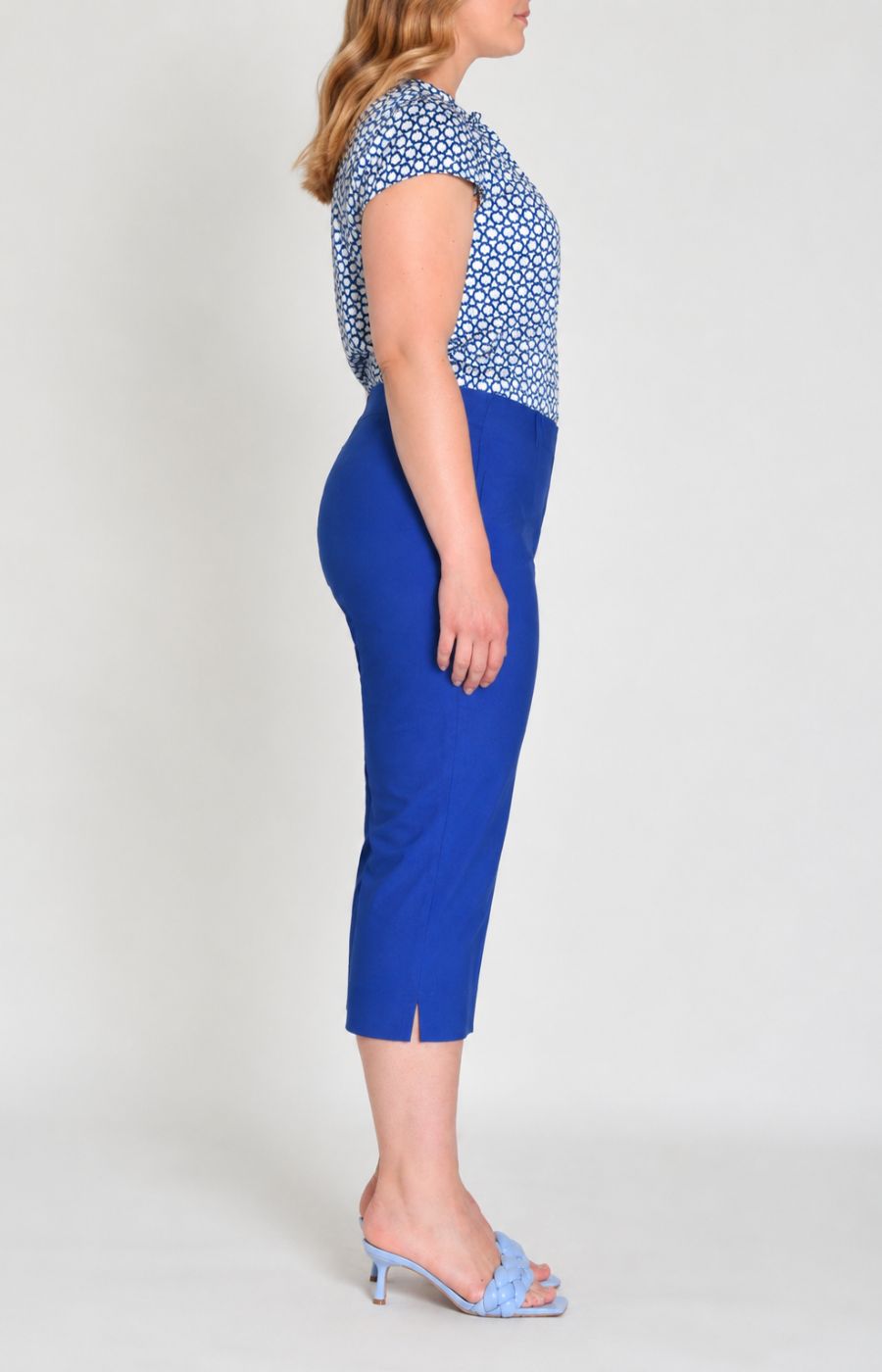 Robell Crop Trousers | Royal Blue 