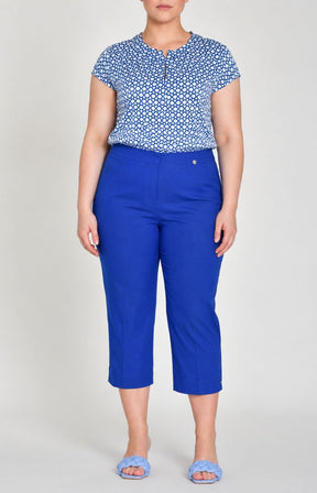 Robell Crop Trousers | Royal Blue 