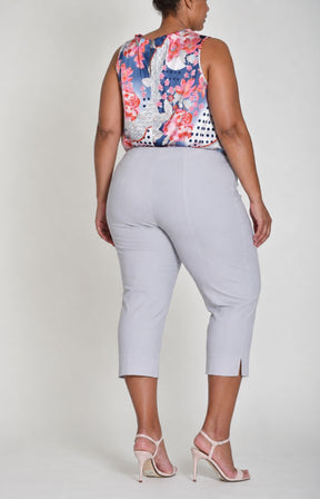 Robell Crop Trousers | Stone Grey 