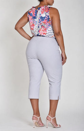 Robell Crop Trousers | Stone Grey 