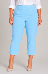 Robell Crop Trousers | Turquoise 