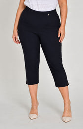 Robell Crop Trousers in Black 