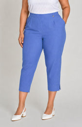 Robell Crop Trousers in Cornflower Blue 