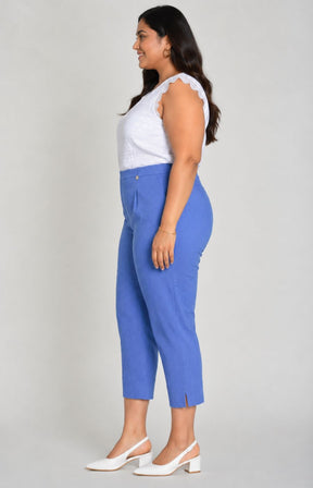 Robell Crop Trousers in Cornflower Blue 