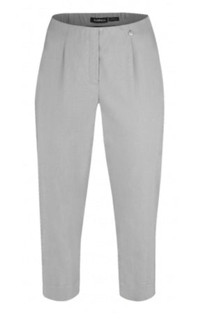 Robell Crop Trousers in Light Grey  
