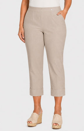 Robell Crop Trousers in Taupe