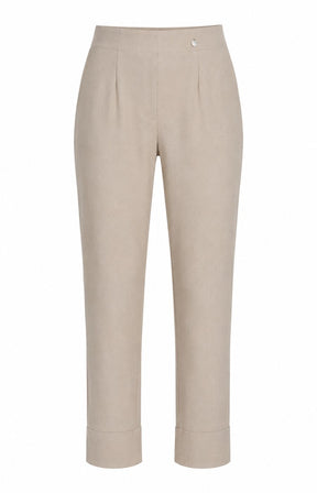 Robell Crop Trousers in Taupe 