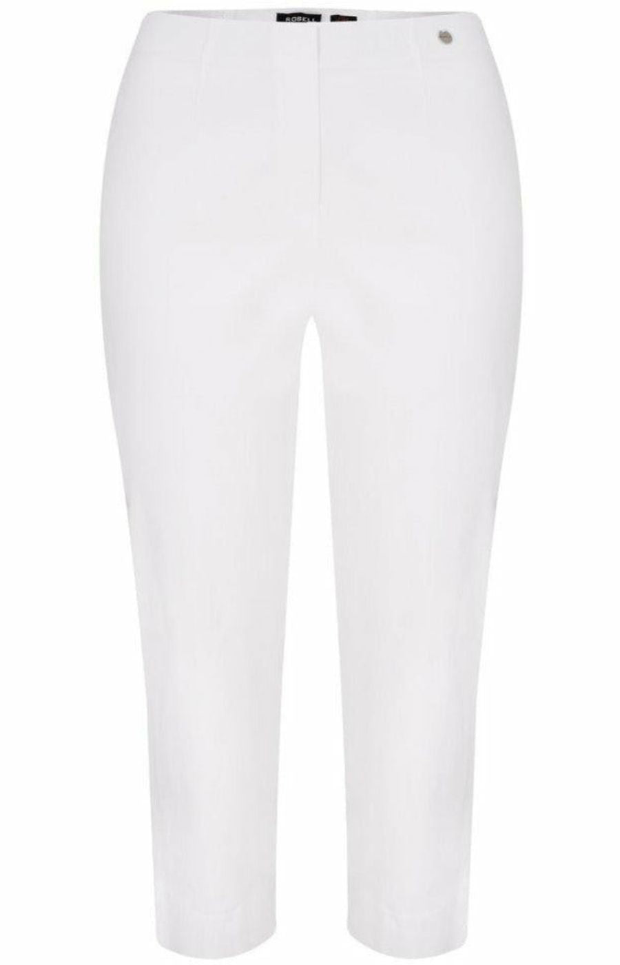Robell Crop Trousers in White 