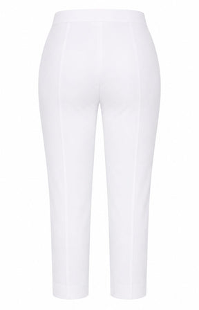 Robell Crop Trousers in White 