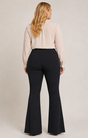 Robell Joella Flared Trousers in Black. This image was created using AI.