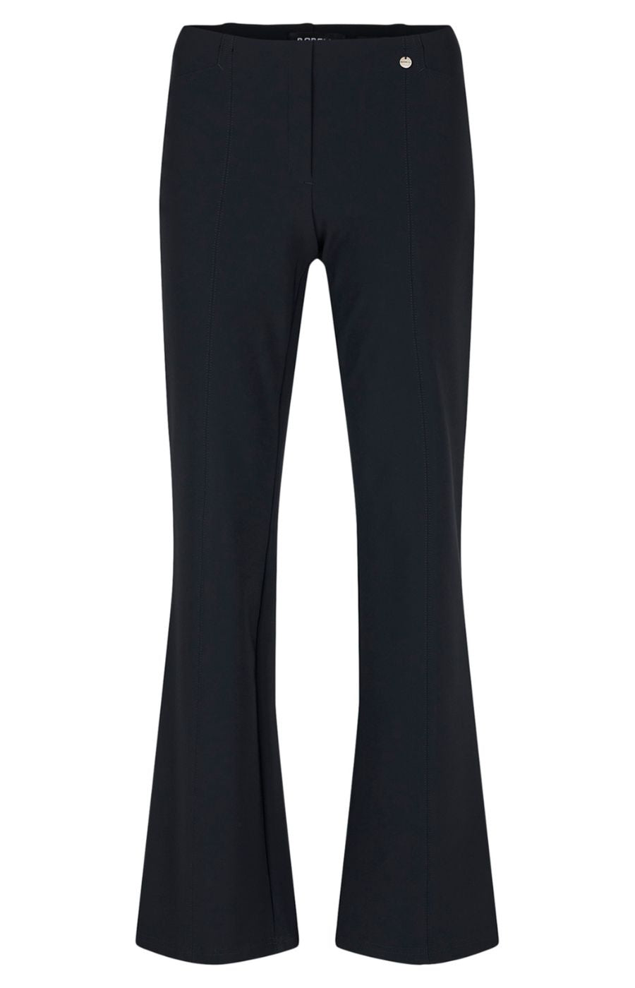 Robell Joella Flared Trousers in Black 