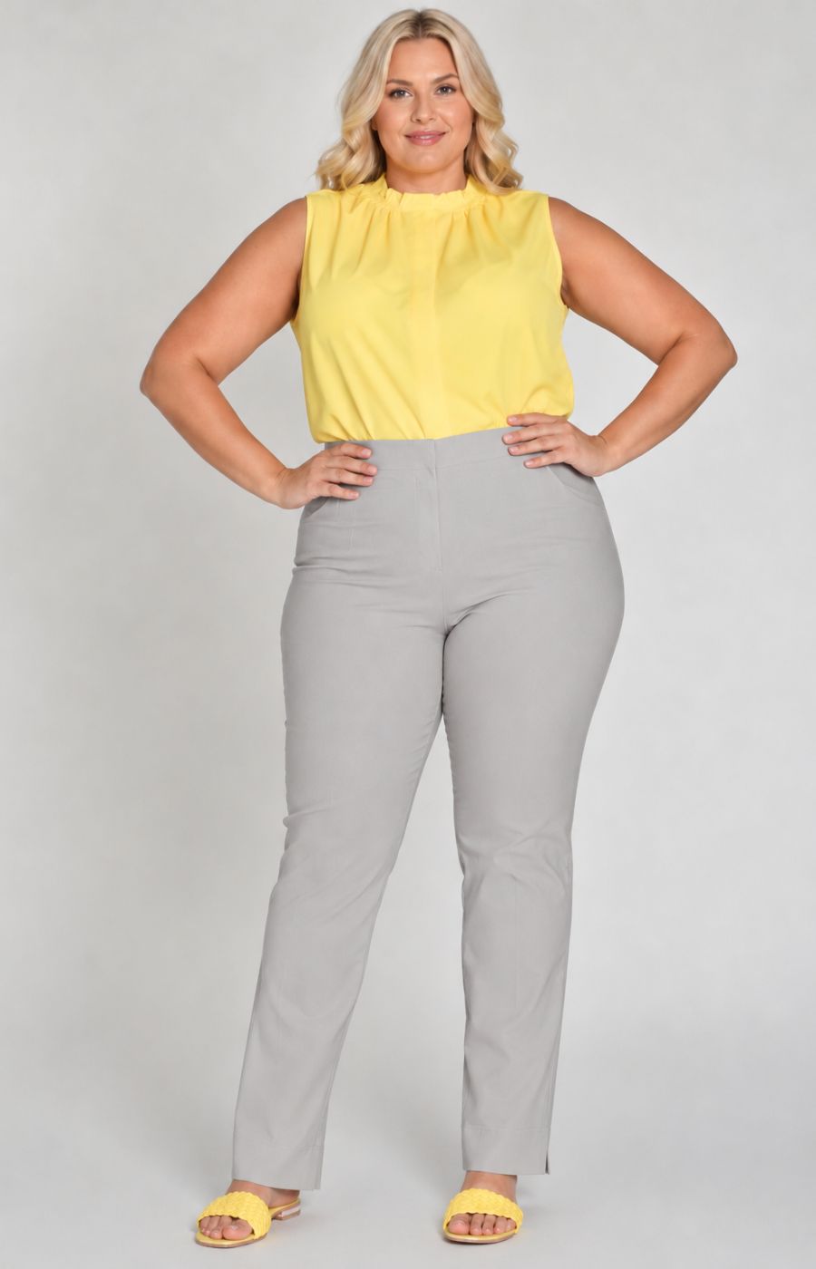 Robell Marie Trousers in Grey 