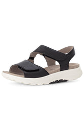 Rolling Soft Black Trekking Sandal by Gabor 