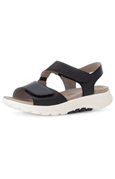 Rolling Soft Black Trekking Sandal by Gabor 