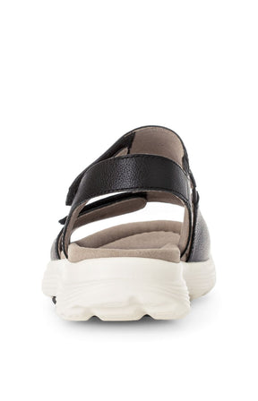 Rolling Soft Black Trekking Sandal by Gabor 
