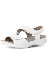 Rolling Soft White Trekking Sandal by Gabor 