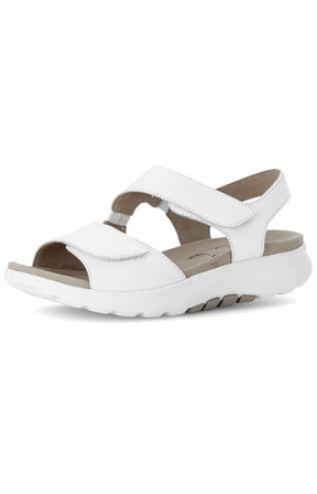 Rolling Soft White Trekking Sandal by Gabor 