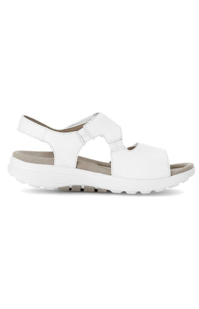 Rolling Soft White Trekking Sandal by Gabor 