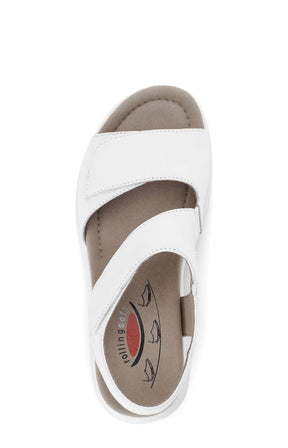 Rolling Soft White Trekking Sandal by Gabor 