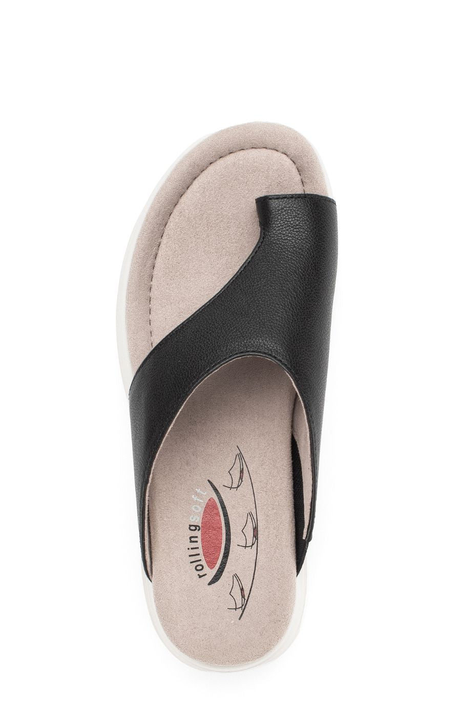 √Rolling Soft by Gabor Black Flip-Flop 