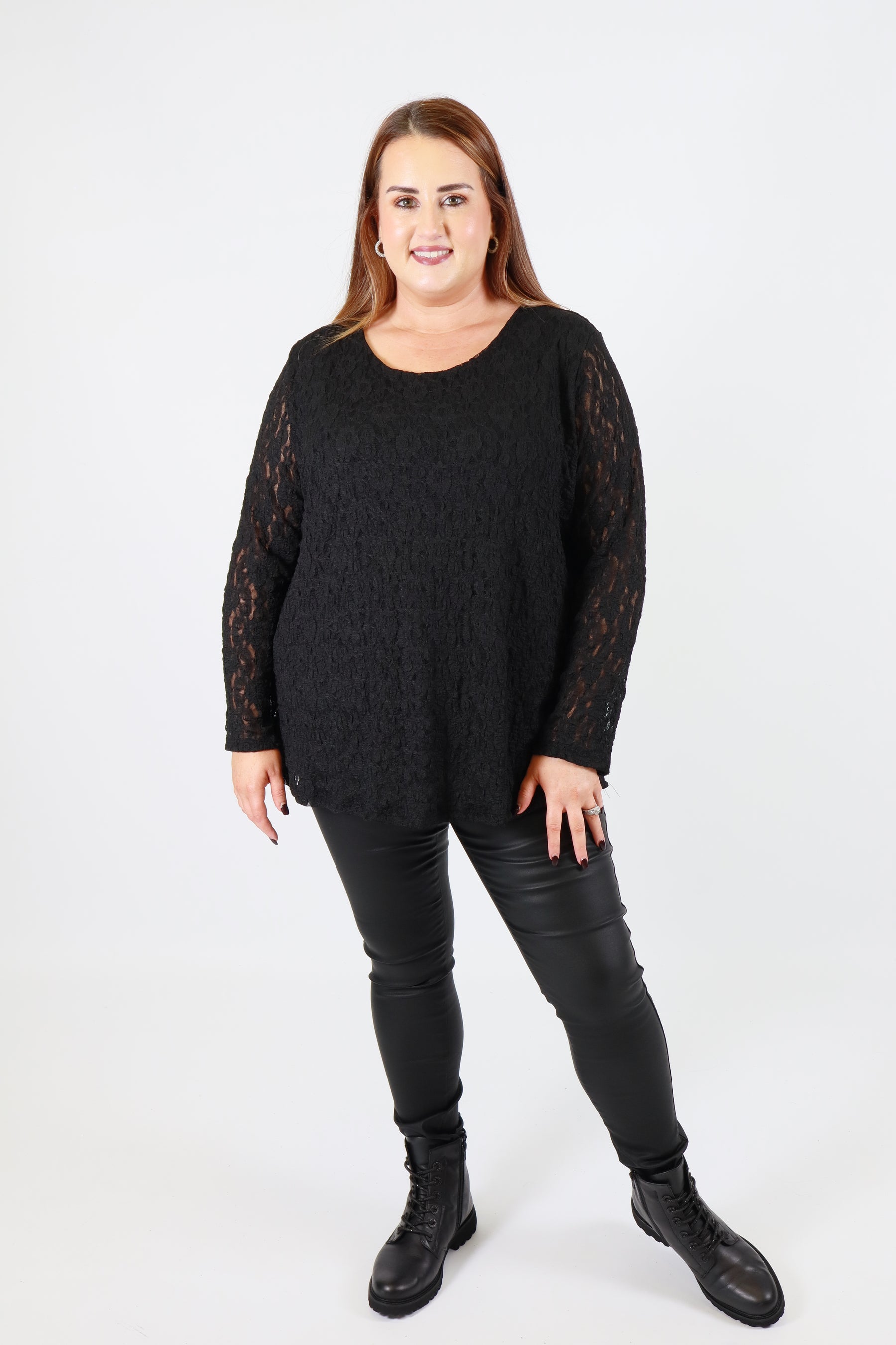 Roxy Lace Top in Black