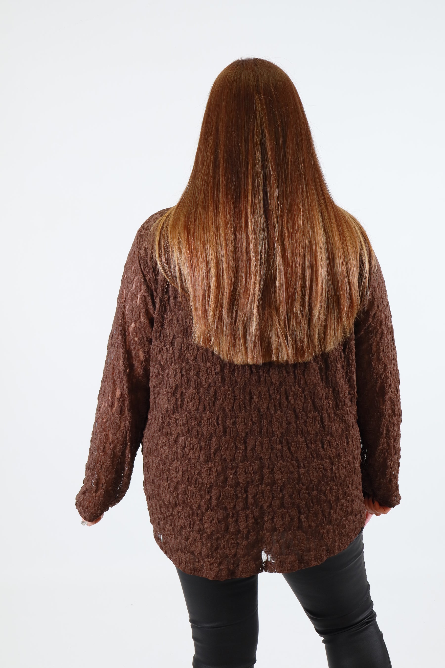 Roxy Lace Top in Brown