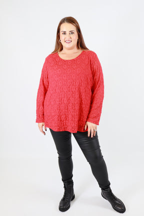 Roxy Lace Top in Red
