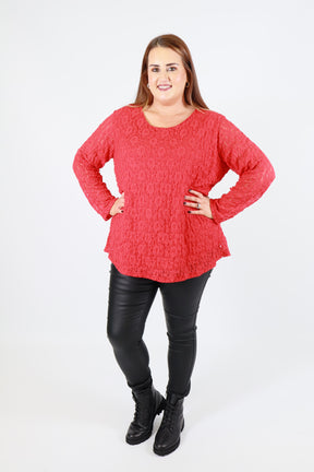 Roxy Lace Top in Red