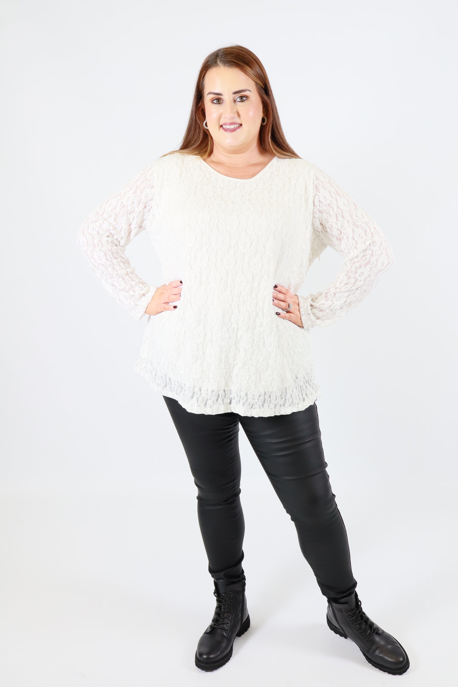 Roxy Lace Top in White