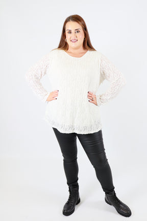 Roxy Lace Top in White