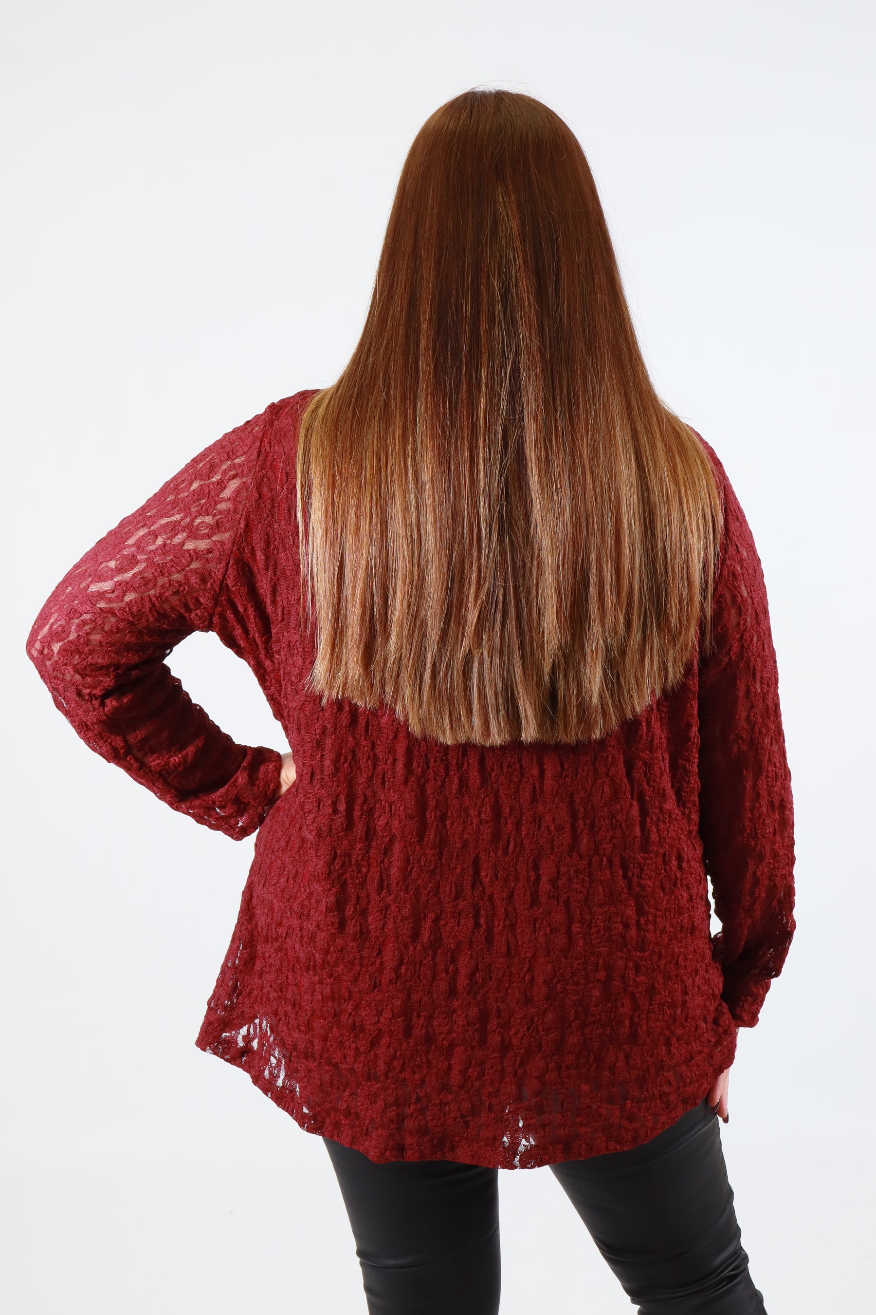 Roxy Lace Top in Wine