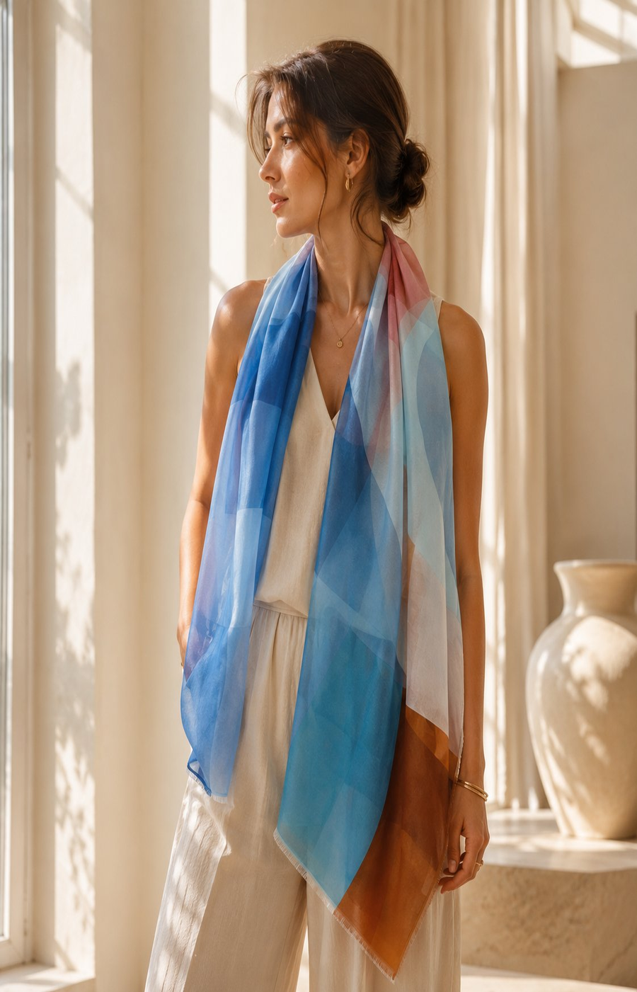 Sadie Scarf in Blue 