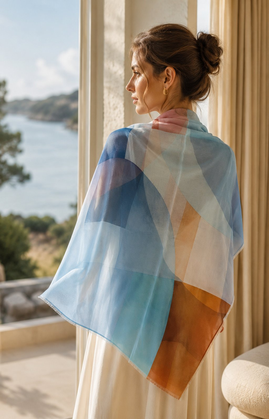Sadie Scarf in Blue 