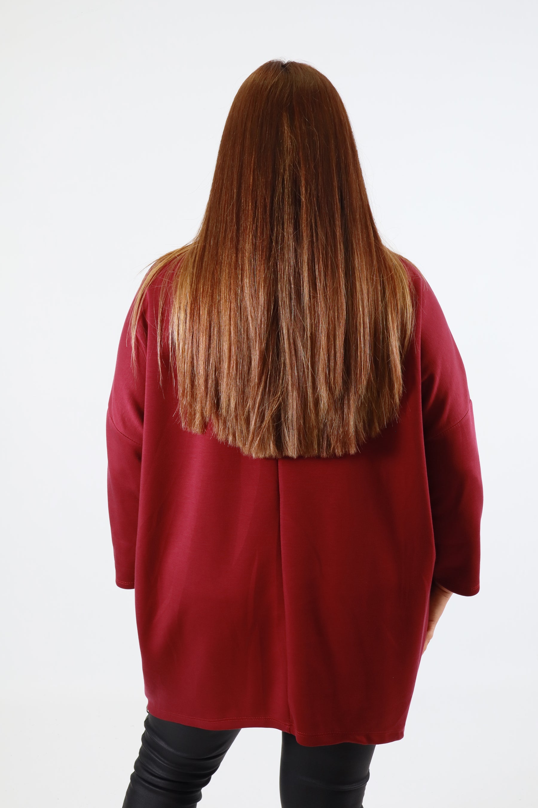 Sadie Sequin Sweater in Wine