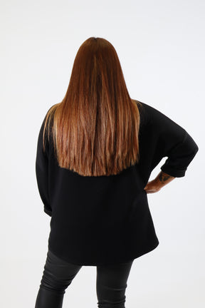 Saffron Sequin Sweater in Black