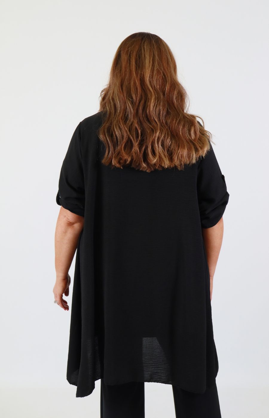 Sarah Longline Cardigan in Black 