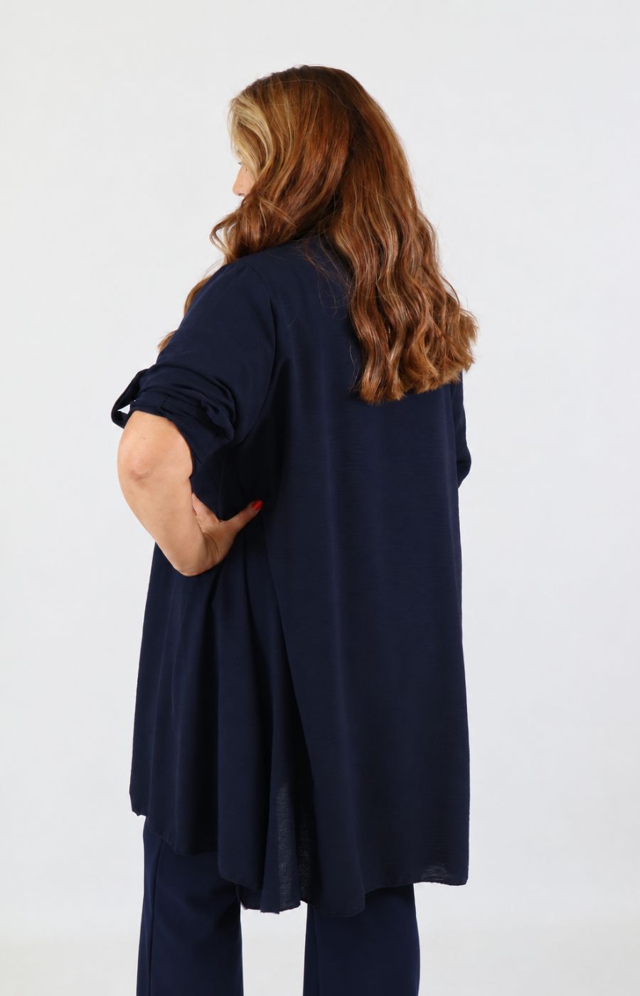Sarah Longline Cardigan in Navy 
