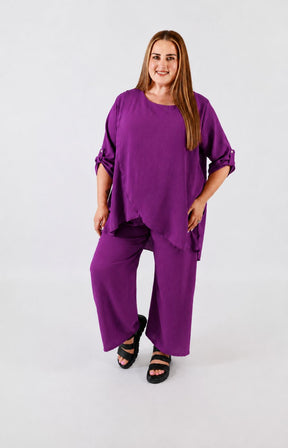 Shania Co-ord in Plum 