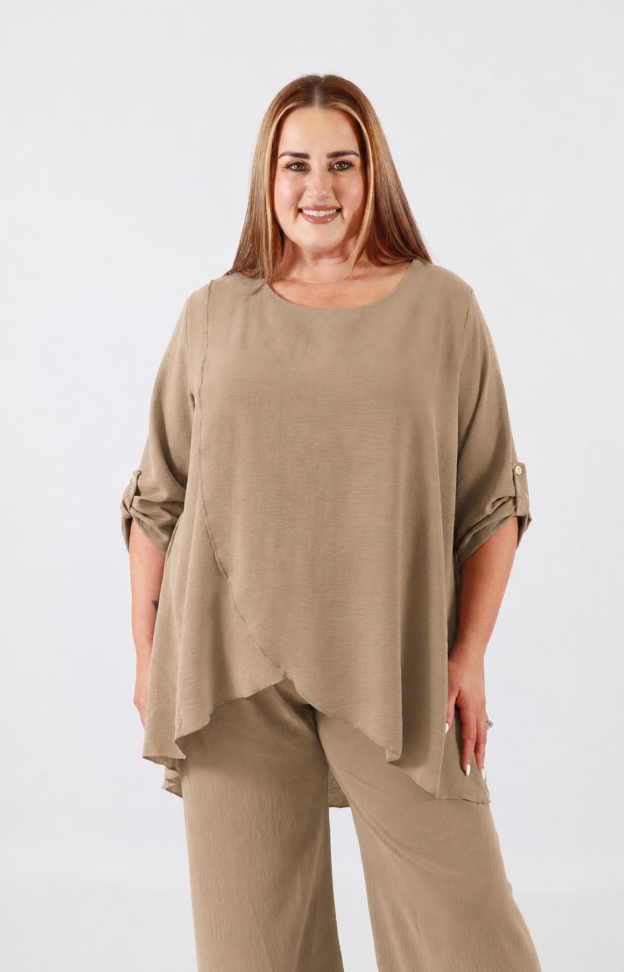 Shania Co-ord in Taupe 