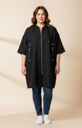 Shay Glitter Jacket in Black 