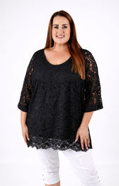 Sienna Lace Top in Black 