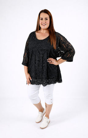 Sienna Lace Top in Black 