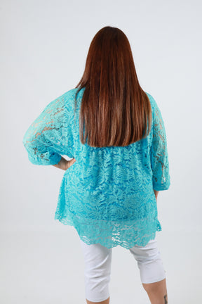 Sienna Lace Top in Blue 